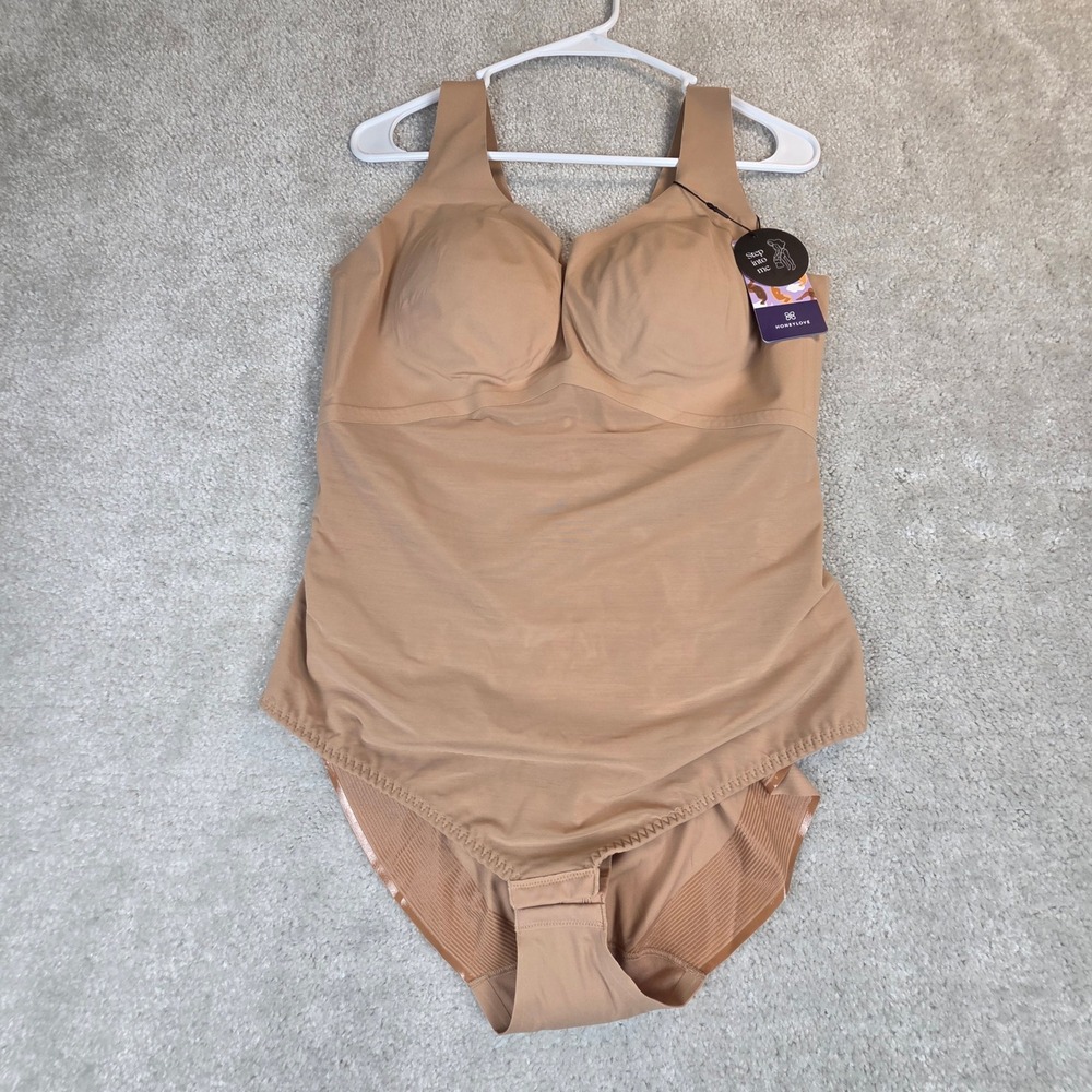 Honeylove 2X Cami Bodysuit Sand Beige Shapewear Targeted Compression NWT